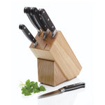 MasterClass Halo 5 Piece Knife Set with Oak Wood Storage Block