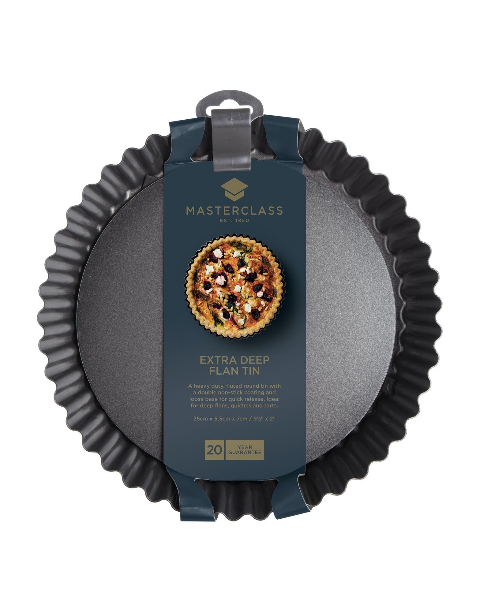 MasterClass Non-Stick Extra Deep Fluted Flan Tin