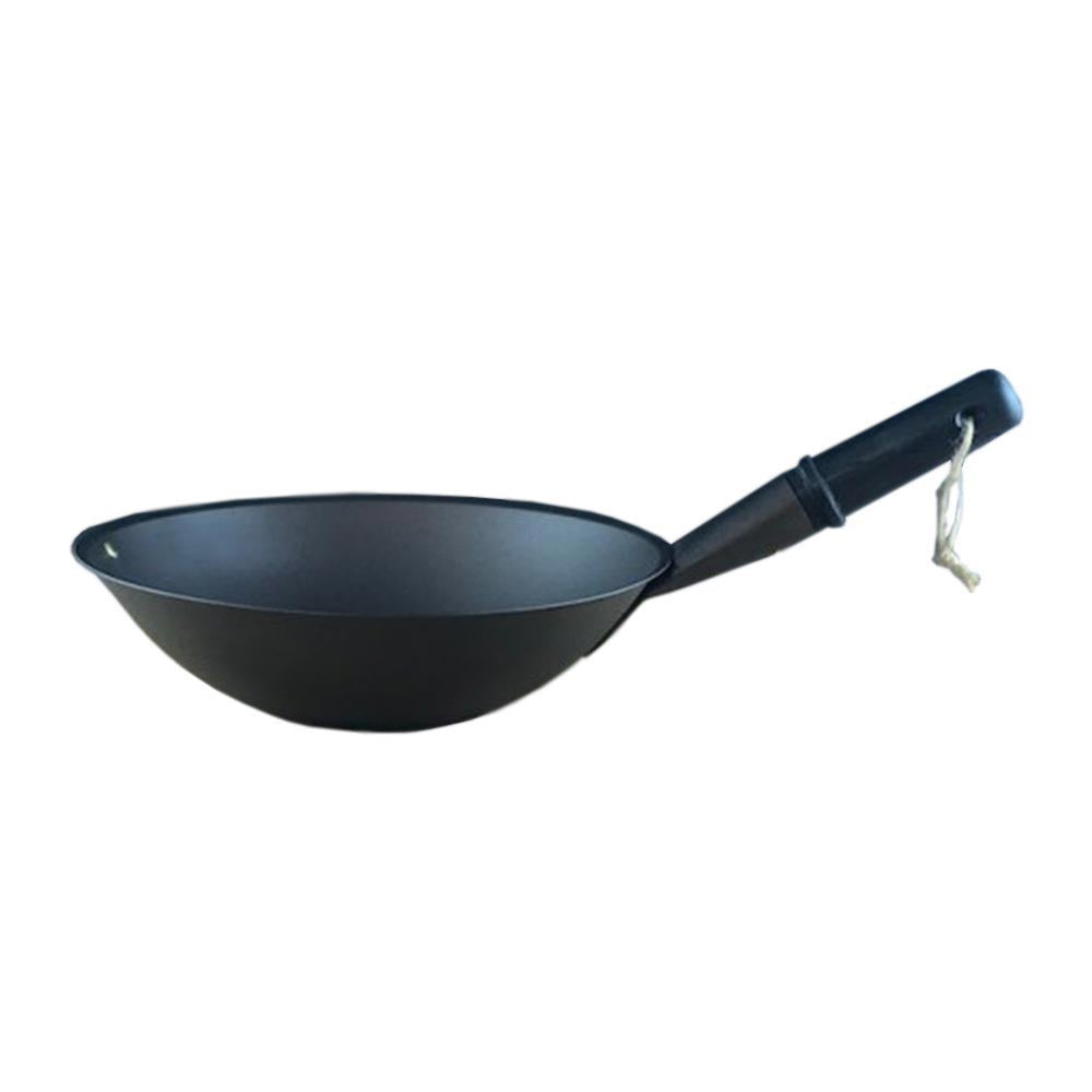 Netherton Foundry Spun Iron Wok 28cm with Ebonised Black Oak Handle