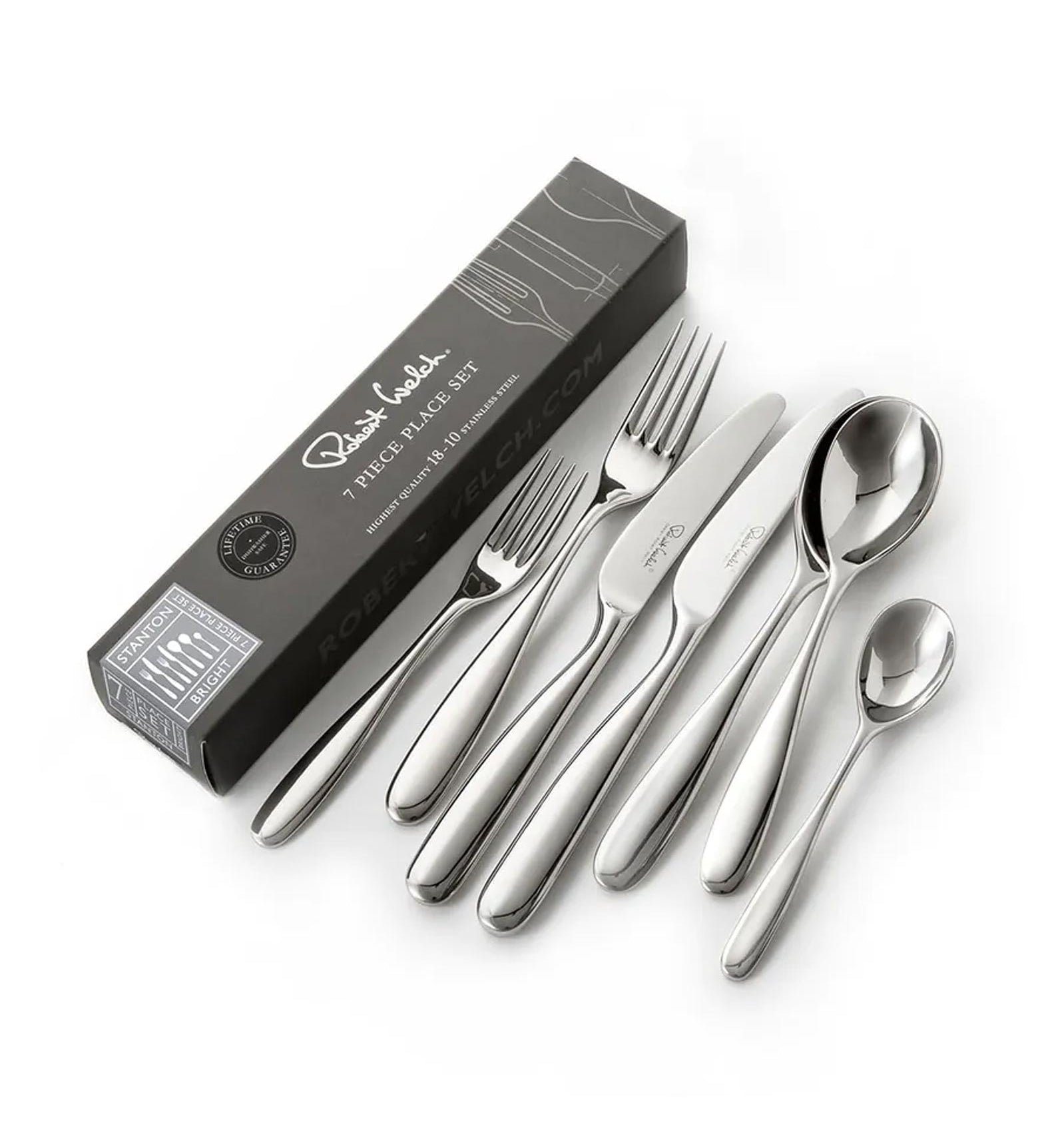 Robert Welch Stanton Bright 7 Piece Place Setting (Plus 1 Free Steak Knife)