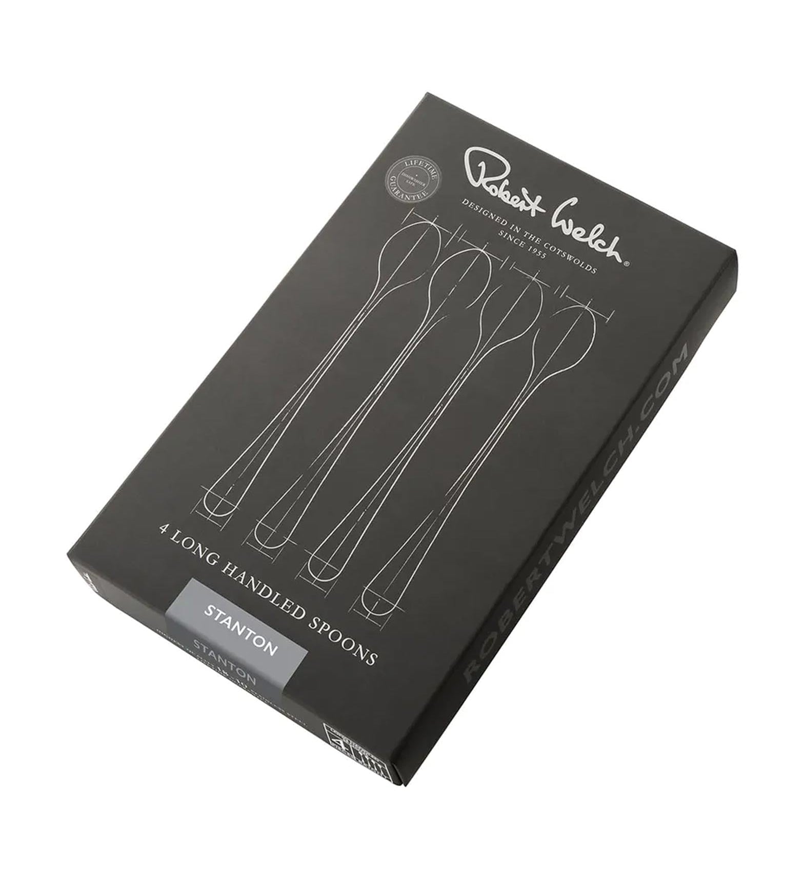 Robert Welch Stanton Bright Long Handled Spoon Set of 4