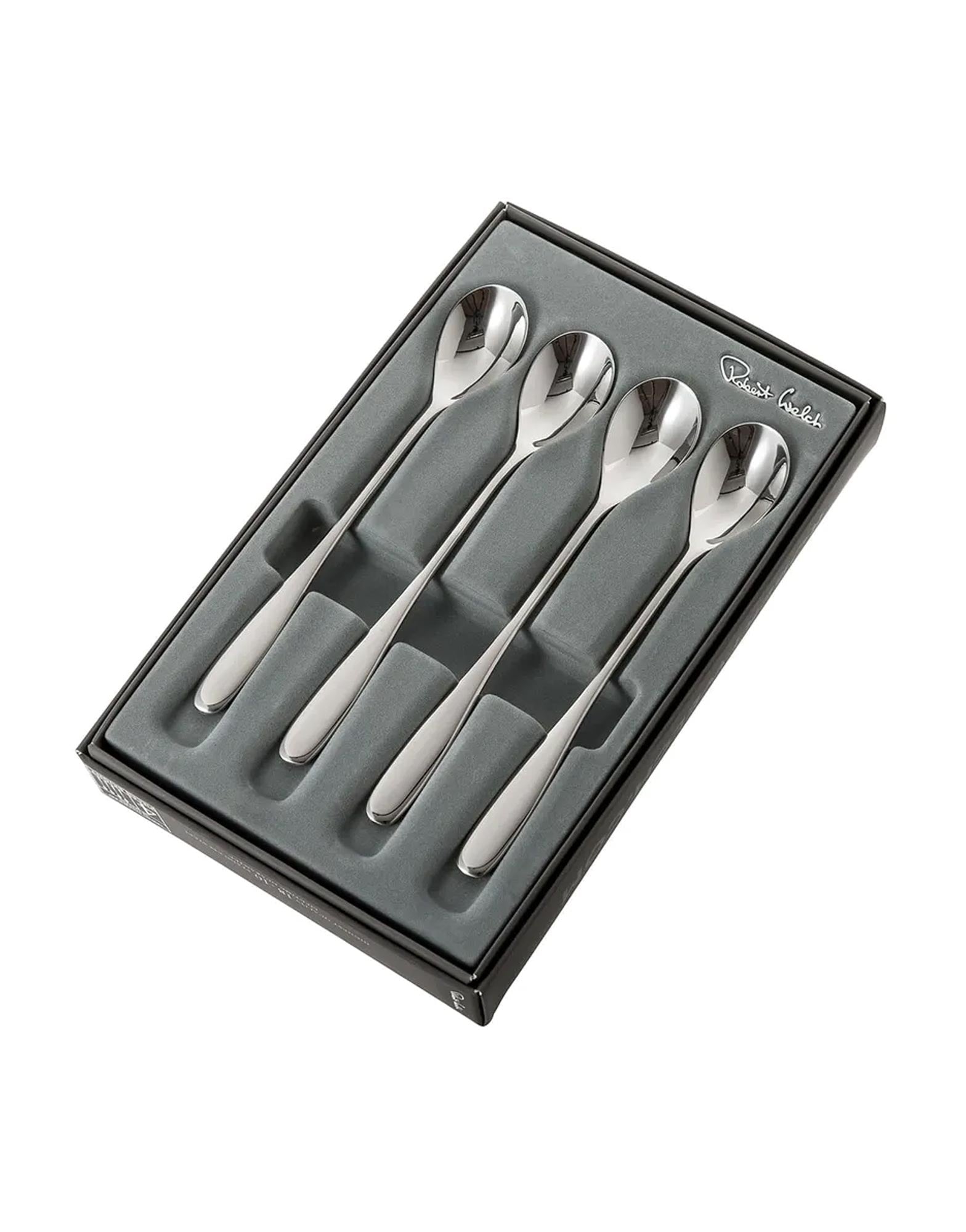 Robert Welch Stanton Bright Long Handled Spoon Set of 4