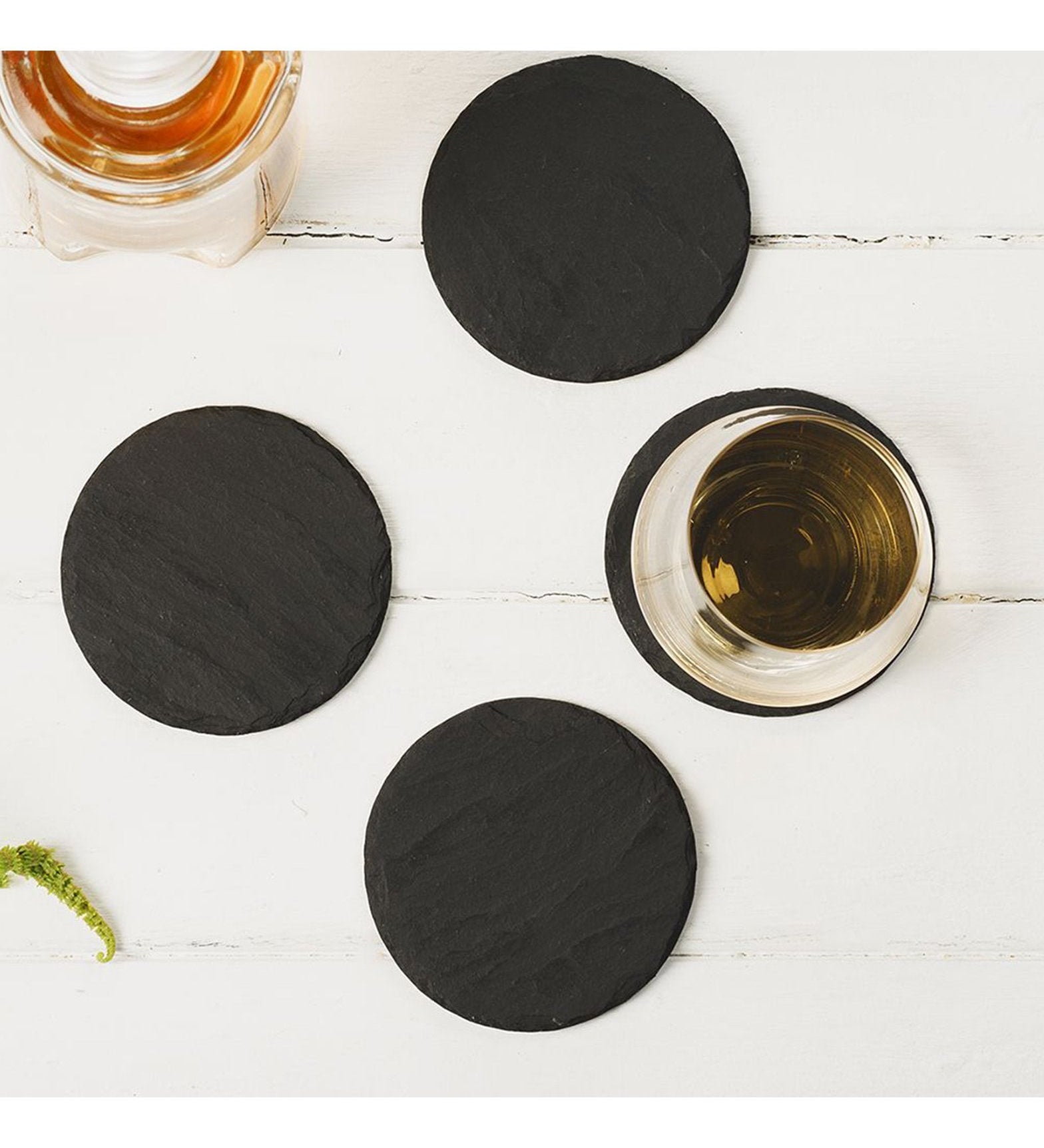 The Just Slate Company Round Coasters Set of 4