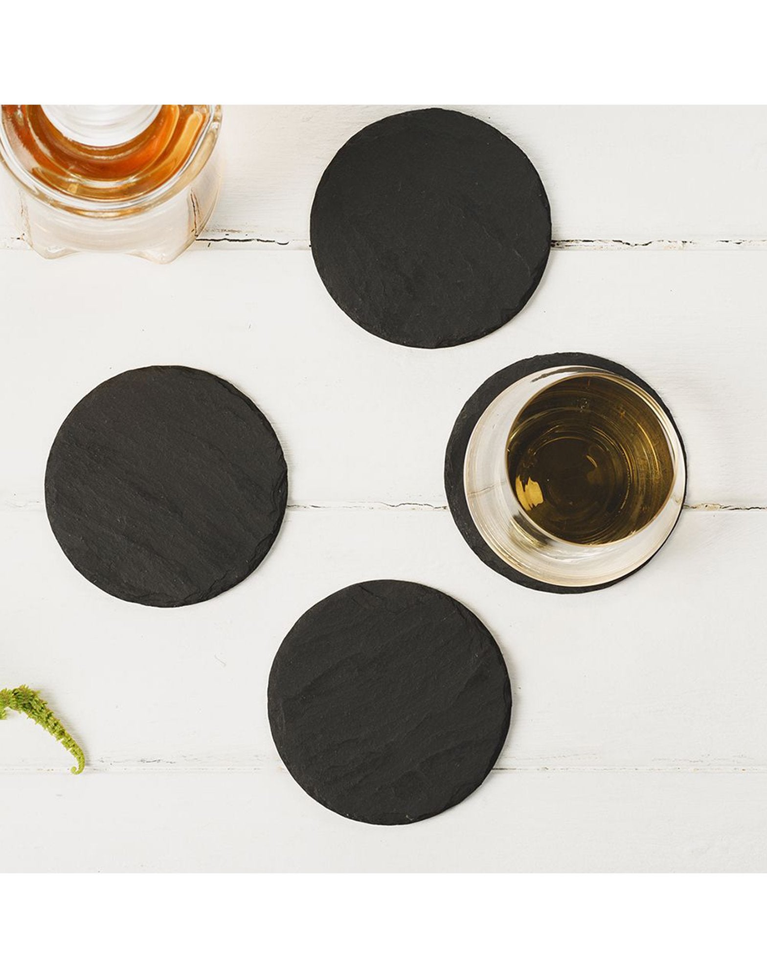 The Just Slate Company Round Coasters Set of 4