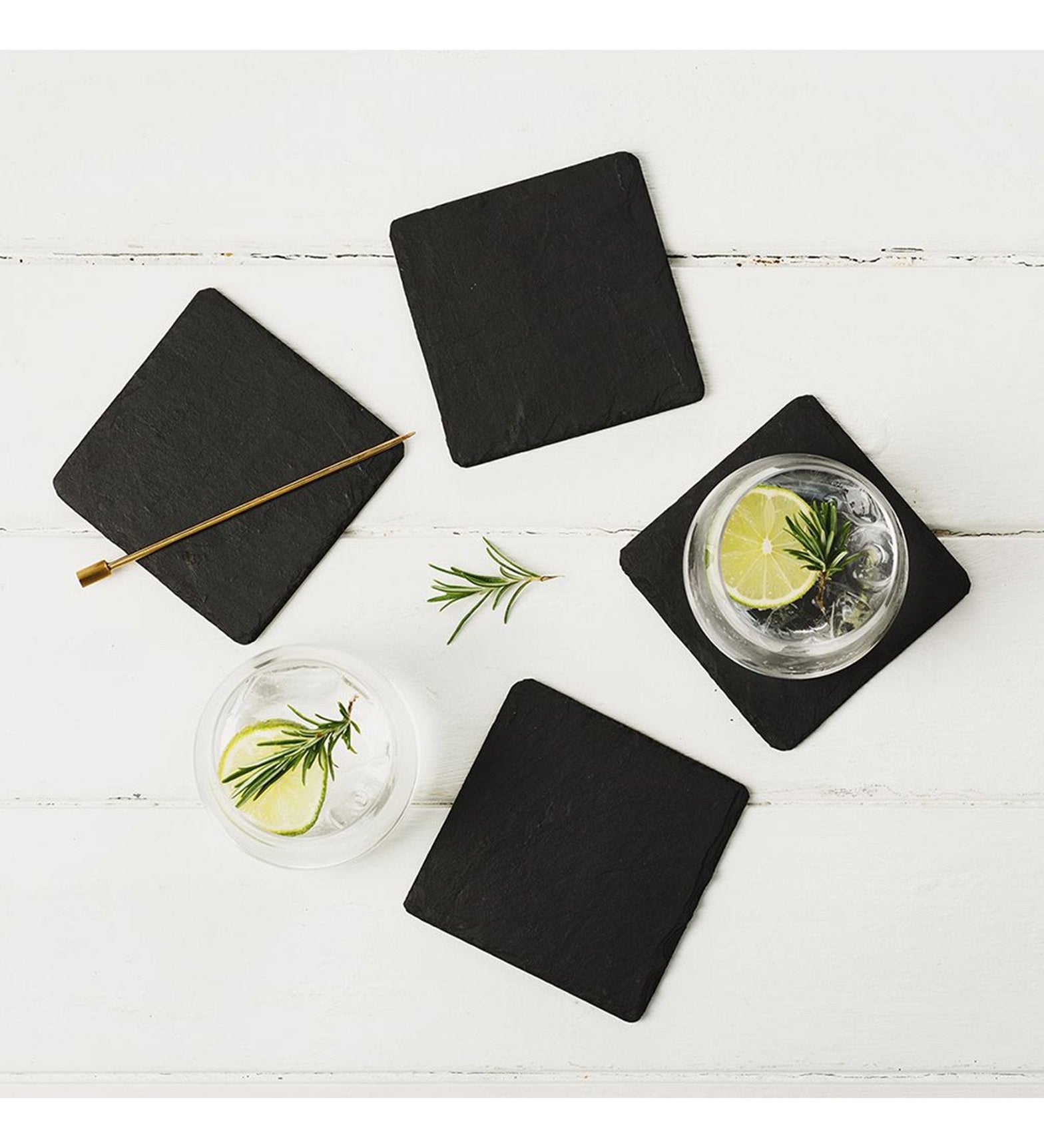 The Just Slate Company Square Coasters Set of 4