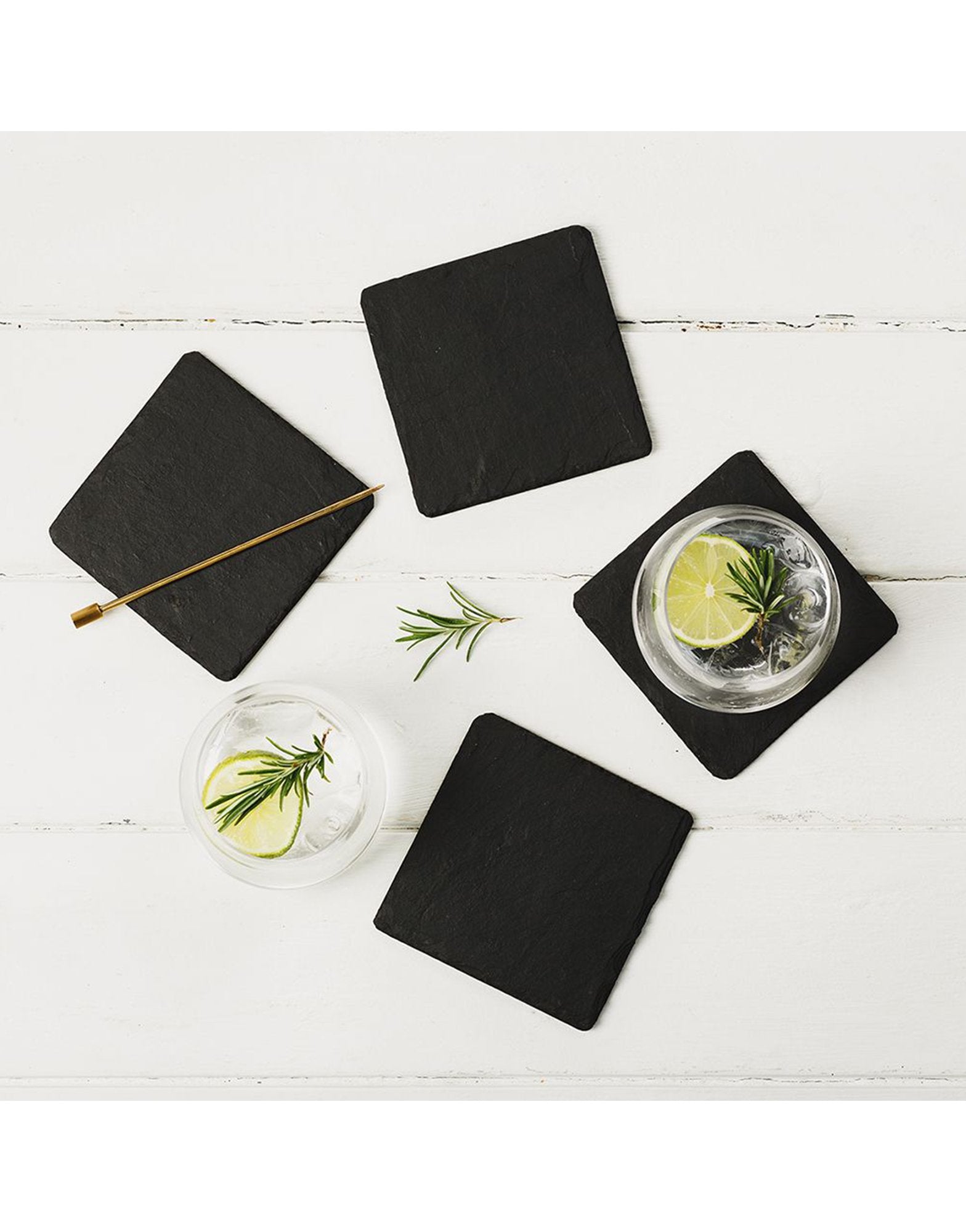 The Just Slate Company Square Coasters Set of 4