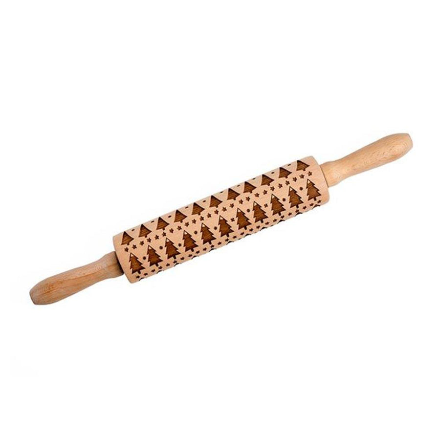 Christmas Tree Etched Rolling Pin