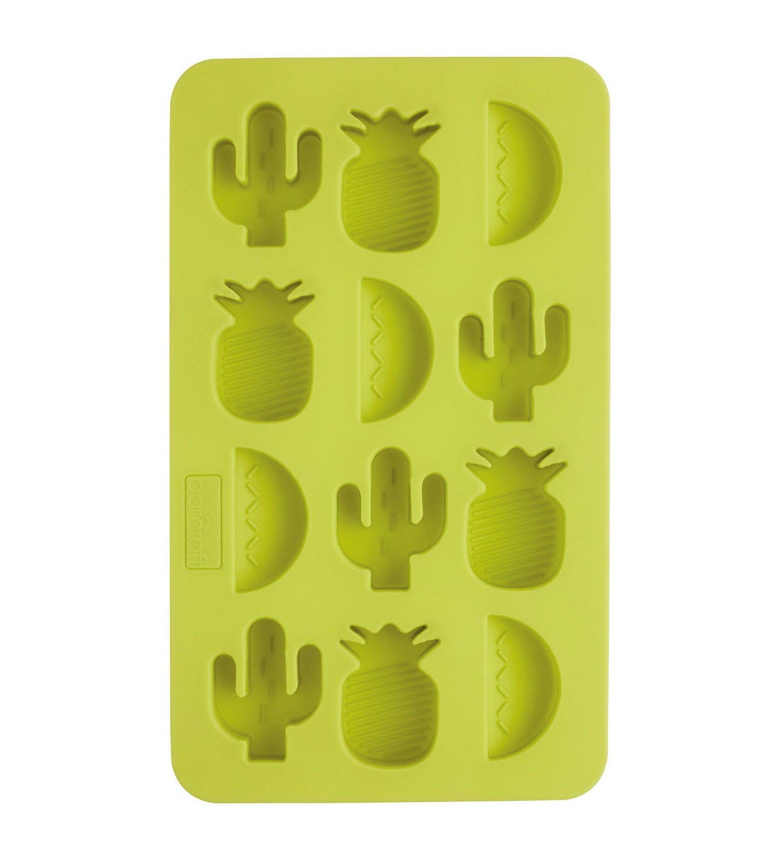 BarCraft Novelty Silicone Ice Cube Tray With Tropical Shapes