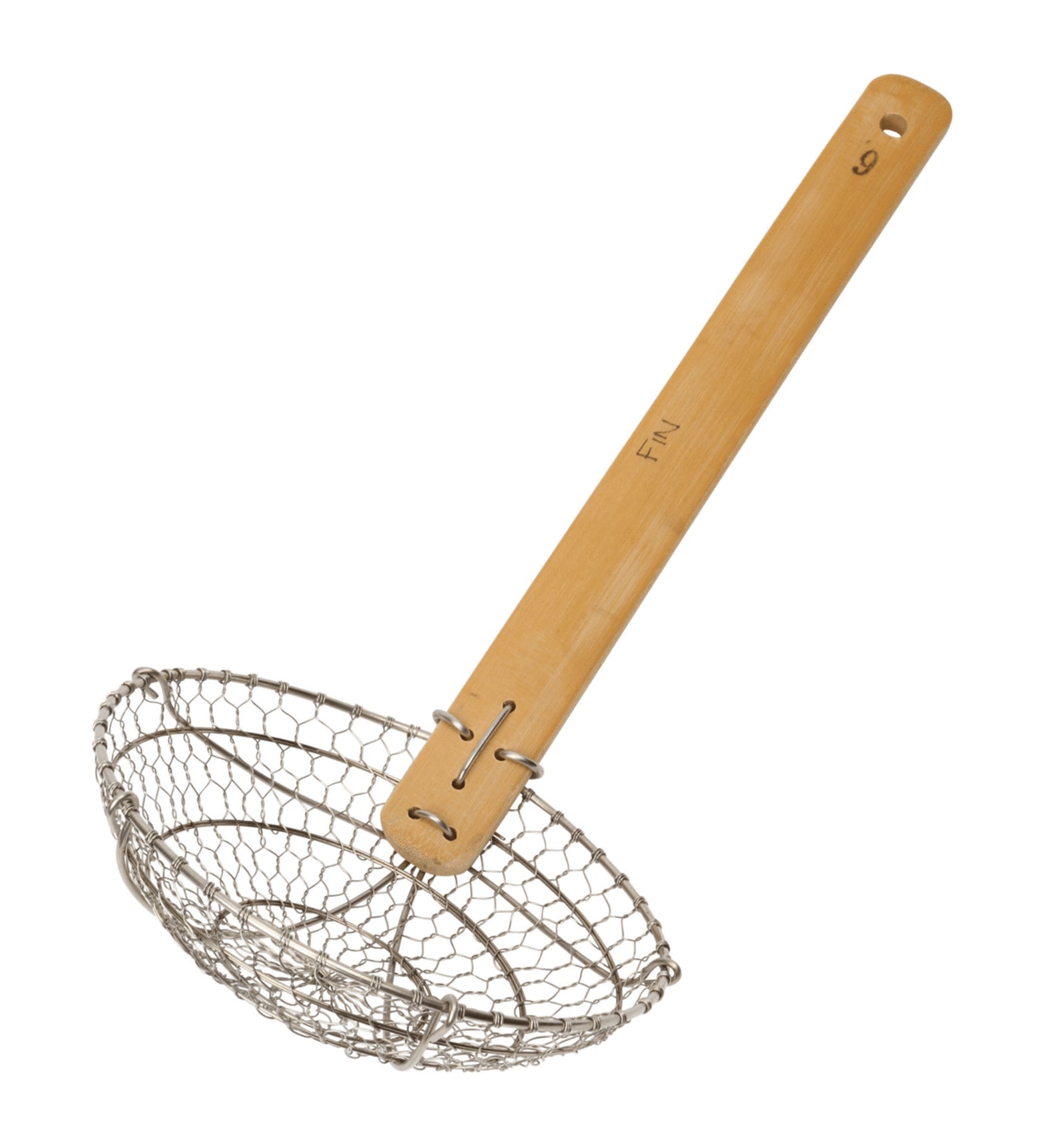 School of Wok Metal Wok Strainer 38cm with Bamboo Handle