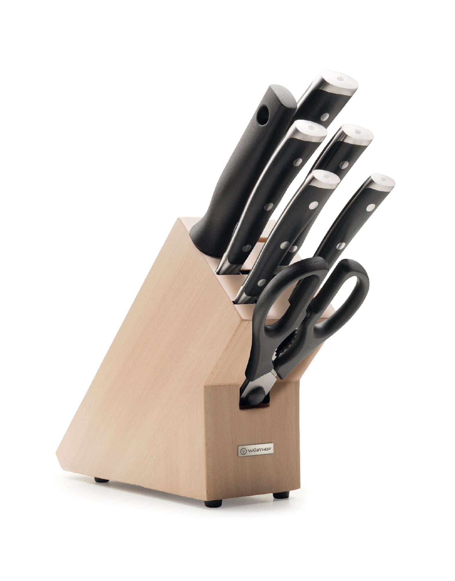 Classic Ikon 7 Piece Knife Block Set Beech